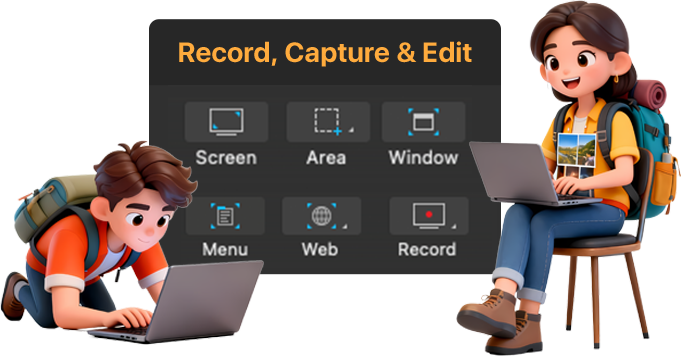 Screenshots, Screen Recording, and Image Editing tools